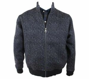 【durini】McGREGOR マックレガー 秋冬45%OFF ニット調フリース トラックジャケット ジップアップブルゾン ヘリンボーン 裏ボア/ネイビー/M