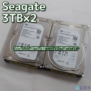 【3T-K17/K18】Seagate 3.5インチHDD 3TB ST3000NM0005【2台セット計6TB/動作中古品/送料込/PayPayフリマ購入可】