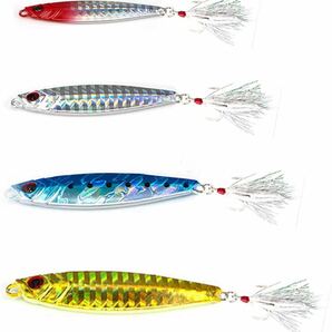 メタルジグ ルアー 釣り 鉄板 ジグ釣り用品 4個カラー装異色セット
