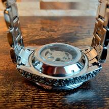 T283 腕時計 3D フルスケルトン 自動巻き 機械式 銀_画像5