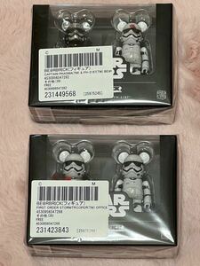 STAR WARS BE@RBRICK FIRST ORDER STORMTROOPER & OFFICER 100% 2PACK 、CAPTAIN PHASMA & FN-2187 100% 2PACKセット売り 新品