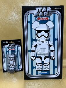 2016年発売 STAR WARS BE@RBRICK FIRST ORDER STORMTROOPER 100%&400%セット売り 新品 MEDICOM TOY 20th ANNIVERSARY EXHIBITION開催記念