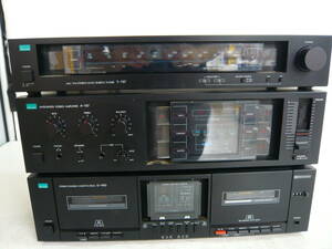 湘/Sansui/オーディオ機器3台まとめ/チューナー/アンプ/カセットデッキ/T-707/A-707/D-99D/説明要確認/通電のみ確認/染み汚れ★10.27-189★