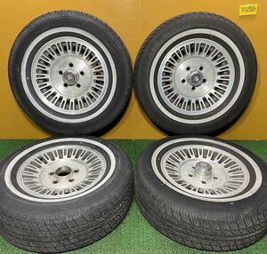 深溝 P205/70R14 M+S 93S MAXXIS MA-1 ホワイトリボンタイヤ 2021年 ☆トヨタ120クラウン純正【14×5.5J +27 PCD:114.3×5H ハブ径:67mm】