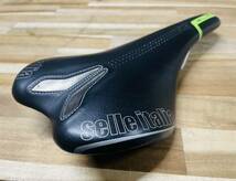 【破れ無し】 セライタリア SLR TITANIUM Selle ITALIA 超軽量 サドル チタンレール カーボンベース ロードバイク 146g イタリア製_画像6