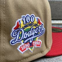 USA限定 【7】 NEWERA ニューエラ LA Dodgers ロサンゼルス ドジャース 100周年記念パッチ MLB クーパーズタウン仕様 59FIFTY (15-25)_画像3
