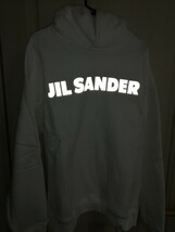 ★☆新品未使用☆★JILSANDER＋　ジルサンダープラス　フロントロゴ　リフレクターロゴ　パーカー　サイズL　ホワイト　白_画像2