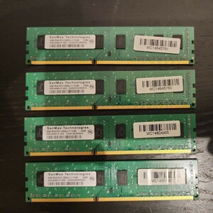 DDR3 1600 PC3 12800 4GB×4 16GB SanMax Technologies デスクトップ メモリ