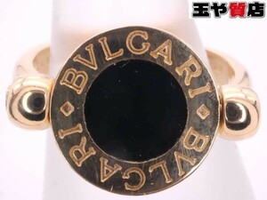 Bulgari Beauty Flip Ring Кольцо приблизительно 7 Onyx Coral 750 K18yg желтое золото