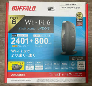 BUFFALO WSR-3200AX4S/DBK Wi-Fi 6 無線LANルーター【中古】