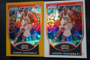 Andre Iguodala 2007-08 Bowman Chrome No.99 Gold Refractor #24/99 ＆ Refractor149/299