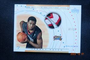 John Salmons 2002-03 Ultimate Collection Game Jersey Patch Silver #07/15!!