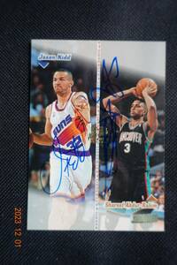 Jason Kidd/Shareef Abdur-Rahim 1998-99 Stadium Club Co-Signer