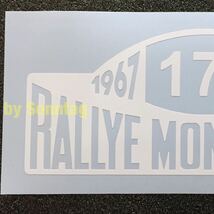 【定形郵便送料無料】 Rallye Monte-Carlo ラリー モンテカルロ カッティングステッカー 白 - ミニ クーパー エンスー MINI cooper旧車_画像2