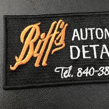 BTTF バックトゥザフューチャー BACK TO THE FUTURE ビフの自動車整備工場 黒 アイロンワッペン sonntagpatches 【定形郵便送料無料】_画像3