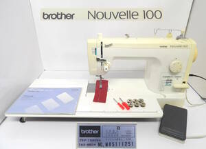 【よろづ屋】ブラザー 職業用ミシン brother Nouvelle 100 TA3-B624 ハンドクラフト ヌーベル フットコントローラーあり(M1204-120)