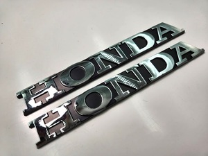 HONDA シルバー エンブレム 左右2枚set NC07 キジマ CBX400F CBX550F CB400F ヨンフォア CBR400 ホーク CB400N バブ モンキー ゴリラ CIBIE