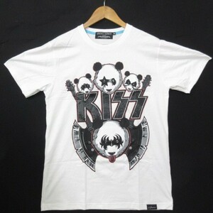 【送料無料】【新品】半袖Tシャツ キッス KISS × パンダコラボ ヘビーメタル バンド Mサイズ ■管理番号L18454SSA18-180420-35-3