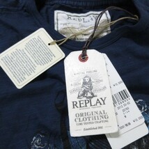 【送料無料】 新品 定価1万円（税抜） REPLAY リプレイ 半袖Ｔシャツ カットソー 和柄 濃紺 Mサイズ ■DIESEL ディーゼル ■L18663SSA18_画像3