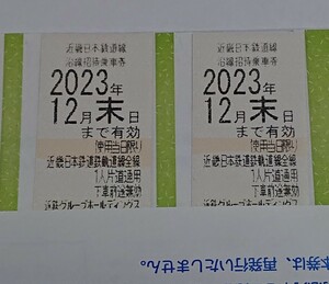 ■近鉄 株主優待乗車券　2枚　ミニレター送料無料■ 近鉄株主優待乗車券 近畿日本鉄道2