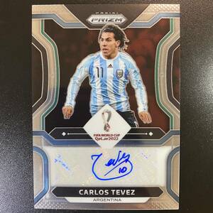 2022 Panini Prizm FIFA World Cup Carlos Tevez Auto Argentina 直筆サインカード カルロス・テベス