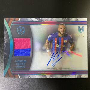 2022-23 Topps Museum Collection UCL /75 Memphis Depay Auto Barcelona 直筆サインカード メンフィス・デパイ 