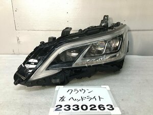 クラウン GWS224 左ヘッドライト LED 刻印T バラスト付 取付部OK パッと見きれい 検) ARS 220 AZSH RS 81185-30M60 S-2 011358