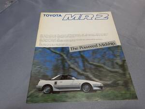 Toyota MR2(1989 год 3 месяц ) каталог..