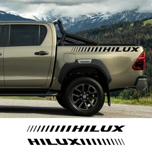 TOYOTA　トヨタ　ハイラックス　HILUX カッティングステッカー　ブラック　黒　左右セット　2枚セット