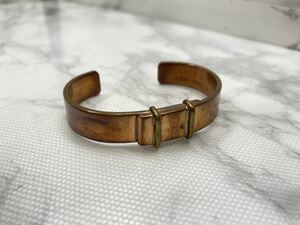 41030【自宅保管品】ティファニー TIFFANY&Co. バングル - 金属素材 ブロンズ×ゴールド Phelps dodgeコラボ アクセサリー