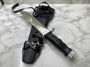 40880【自宅保管品】ダイビング用品 aqua-lung アクアラング ダイビングナイフ NAVY KNIFE