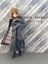 ＊Soran＊ リカちゃん　お洋服セット　ハンドメイド　アウトフィット　ダッフルコート　ワンピース　バッグ_画像1