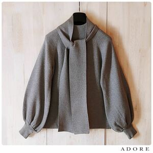 ◆幻◆ 極美品　定価3.8万円 ADORE クリアウールストール付きニット