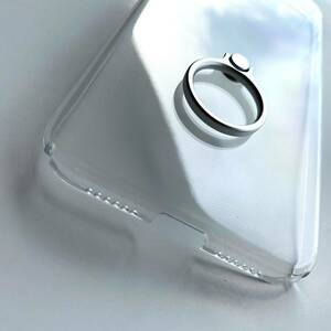 iPhone 11 для жесткий чехол * удобный 360° вращение кольцо есть * незначительный! легкий! чуть более!*ELECOM* прозрачный серебряный 