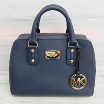 ＭＩＣＨＡＥＬ ＫＯＲＳ マイケルコース ロゴ ２ｗａｙ レザー ショルダー ハンドバッグ 紺 ネイビー系 鞄/241_画像1