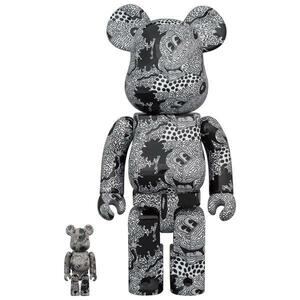 未開封　BE@RBRICK 　Keith Haring Mickey Mouse 100％ & 400％　ベアブリック　ミッキー