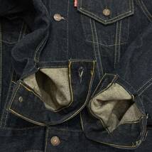 濃紺!!バレンシア USA Levi's 60s復刻 70557 0006 557XX 3rd Gジャン(36) bigE トラッカー ジャケット リーバイス 米国製 ビンテージ_画像6