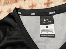 NIKE FOOTBALL NFTB ナイキ フットボール 練習着 トレーニング ウェア サッカー プラシャツ トップス　半袖　 黒　サイズ L　DRI-FIT_画像3