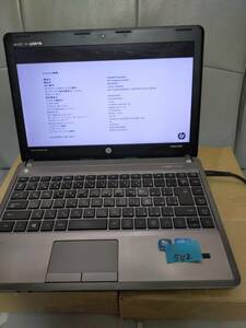 送料無料　ジャンク扱い　NO.542　 HP ProBook 4340s　Windows10 64bit Core i5-3210M@ 2.50GHz /DVD-ROM/ＲＯＭ8G/HDD無し/13incW