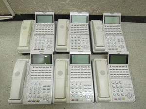 3020) NEC DT400 Series DTZ-24BT-3D(WH) TEL 24ボタン カールコードレス電話機 6台セット まとめ売り