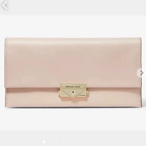 MICHAEL KORS 長財布 CECE レザー ソフトピンク ピンクベージュ マイケルコース ウォレット シーシー レザー 革 MICHAELKORS 新品