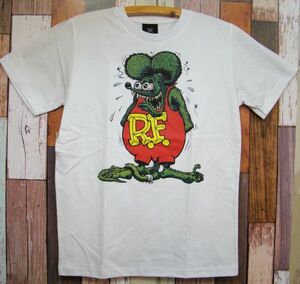 【送料無料】L/白★新品 ラットフィンク【RAT FINK】RT★Tシャツ