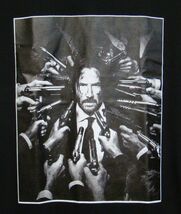 【送料無料】L/黒★新品ジョン・ウィック【John Wick】銃★プリントＴシャツ_画像2