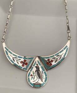  Indian jewelry necklace Dennis naan si-eda- key in Rays niZUNI Flat in Rays ni necklace rare 