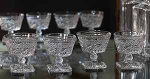 1932年～ インペリアルグラス ケープコッド ゴブレット カクテル シャーベットグラス 4個セット デザートグラス アンティーク