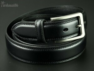 arohawaii86◆HB-611A.本革.ブラック#High Grade leather*レザーベルト 上質Leather 新品☆1スタ☆１円スタート☆