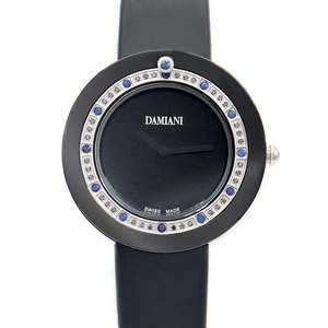 電池交換済 DAMIANI ダミアーニ ベルエポック BCLSSB37 30014567 サファイアベゼル ブラック セラミック レディース クォーツ