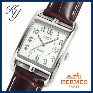 1円～ 価格高騰 磨き済み 本物 人気 HERMES エルメス ケープコッド CC1.710 自動巻き 革ベルト メンズ 時計