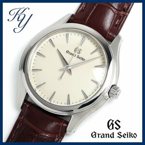 1円～ 3ヶ月保証付き 磨き済み 美品 本物 人気 Grand Seiko グランドセイコー 9F61-0A10 上ロゴ 革ベルト メンズ 時計