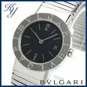1円～ 3ヶ月保証付き 磨き済み 美品 本物 定番 人気 BVLGARI ブルガリ トゥボガス BB26 2TS ブラック レディース 時計